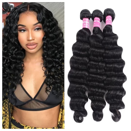  Brazilian Virgin Loose Deep Wave Hair 3 Bundles Human Hair Bundles
