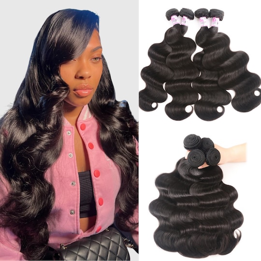  Virgin Brazilian Body Wave Human Hair 4 Bundles