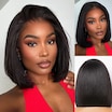  Light Yaki Bob 7x5 and13x4 Glueless Lace Front Wig Natural Looking Yaki Straight Bleached Knots Human Hair Wigs