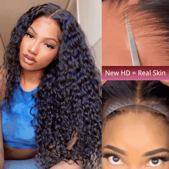  5x5 BlendAway HD Lace Wig Water Wave Put on and Go Glueless Human Hair Wigs with Invisiknots
