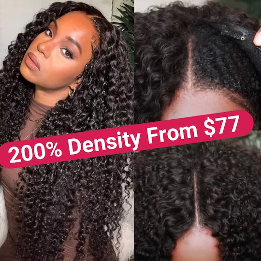 200% Density | Jerry Curly Natural Black Lace Frontal Member Exclusive