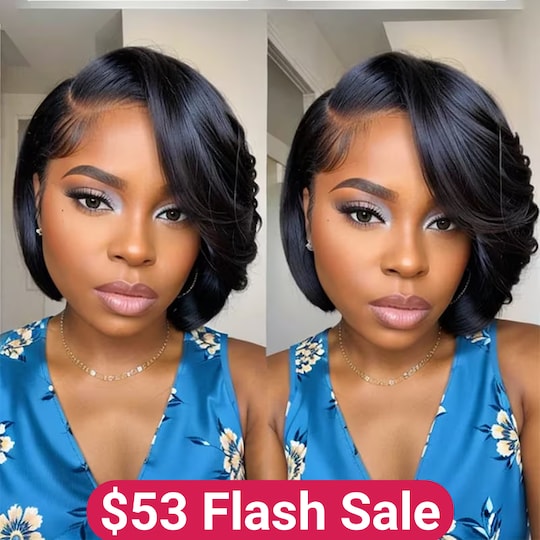 Low to $53 | Silky Straight And 7x5 and 13x4 Pre-Everything Frontal Wig And  Yaki Straight Bob Wig Member Exclusive
