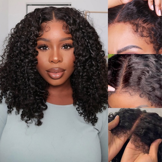  Bye Bye Knots Wig 7x5 Glueless Lace Kinky Curly Put on and Go Human Hair Wigs with Invisible Knots