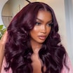  @Lynee 7x5 and 13x4 Pre-Everything Lace Frontal Black Cherry Loose Wave and Layered Straight Effortlessly Glueless Wig