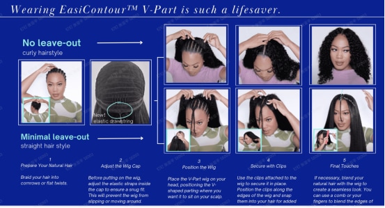 How To Style A V Part Wig?