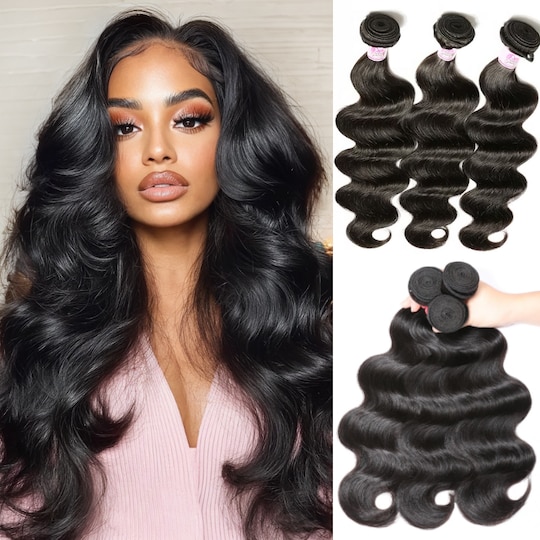  Malaysian Hair Body Wave Virgin Human Hair 3Bundles Remy Hair