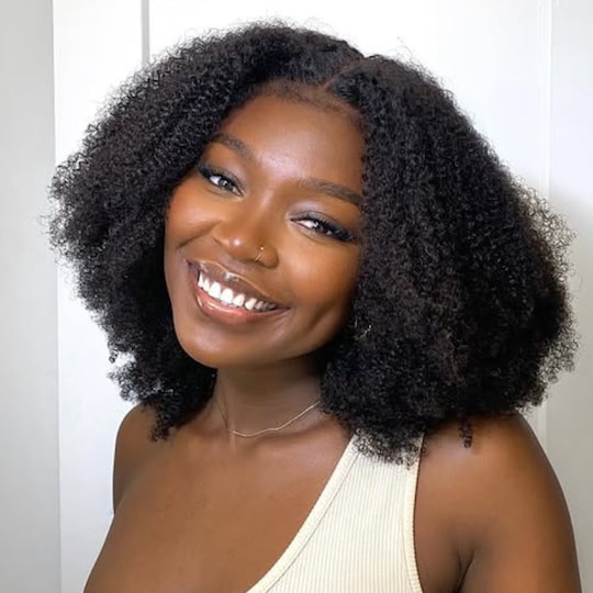  Maxreal Half Wig 2x4 Lace Part Kinky Curly Human Hair Wigs