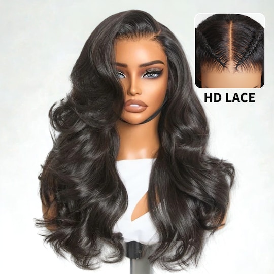  5x5 HD Lace BlendAway Glueless Wig Body Wave Put on and Go Pre-Everything Human Hair Wigs with Invisiknots