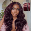  @Lynee 7x5 and 13x4 Pre-Everything Lace Frontal Black Cherry Loose Wave and Layered Straight Effortlessly Glueless Wig