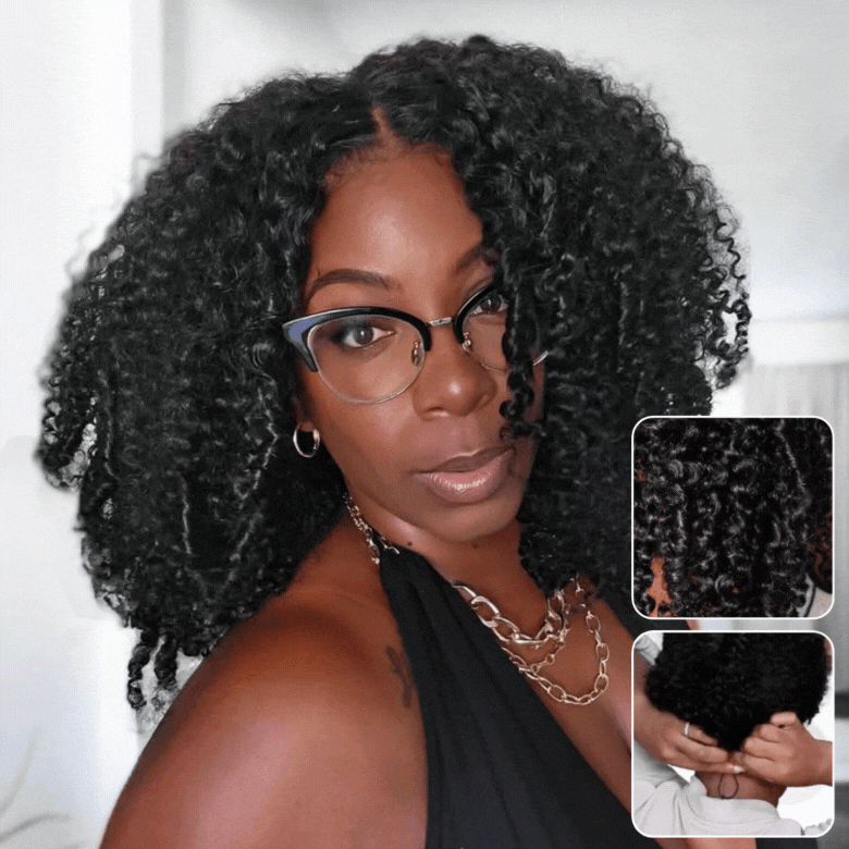 Bye Bye Knots Wig 7x5 Glueless Lace Kinky Curly Put on and Go Human Hair Wigs with Invisible Knots