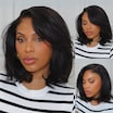  Light Yaki Bob 7x5 and13x4 Glueless Lace Front Wig Natural Looking Yaki Straight Bleached Knots Human Hair Wigs