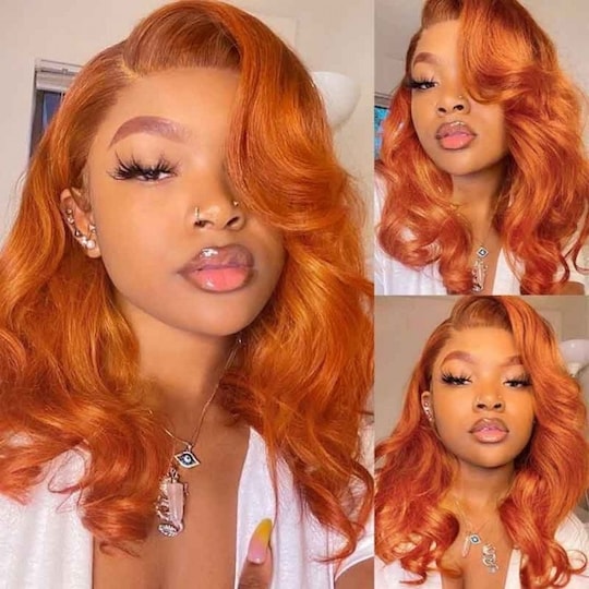  20 Inch Ginger Color 4X4 Lace Part Body Wave Wigs Member Exclusive